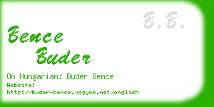 bence buder business card